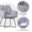 48cm H Tufted Velvet Upholstered Metal Accent-930694532