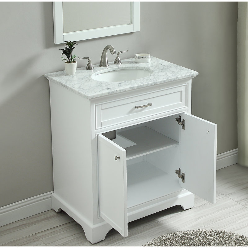 Ensemble de meuble-lavabo simple de 30 po Hermes, Blanc