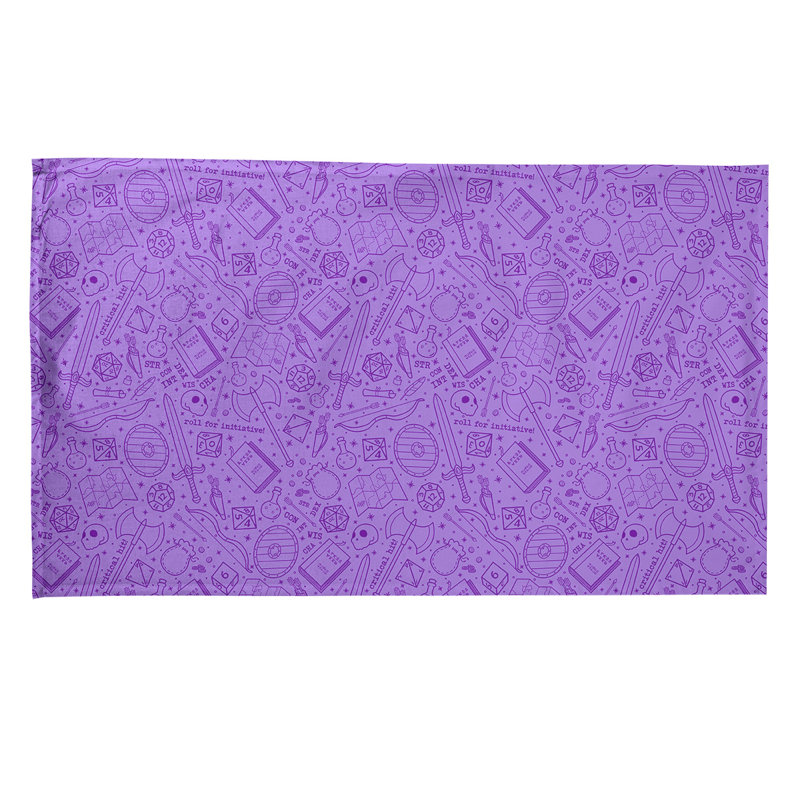 Serviette à thé à motif rpg Mcguigan, Sergé de coton, Mauve