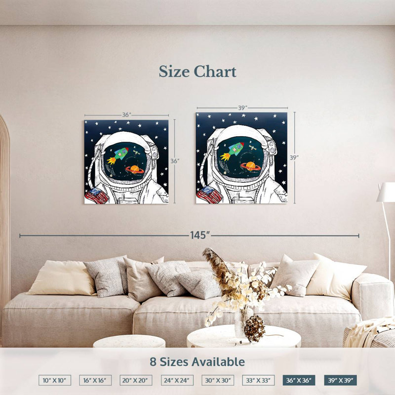 Oberle Looking At The Galaxy I, 39" H x 39" W
