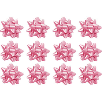 PMU Decorative Star Gift Bows Medium 12Pkg Pkg1