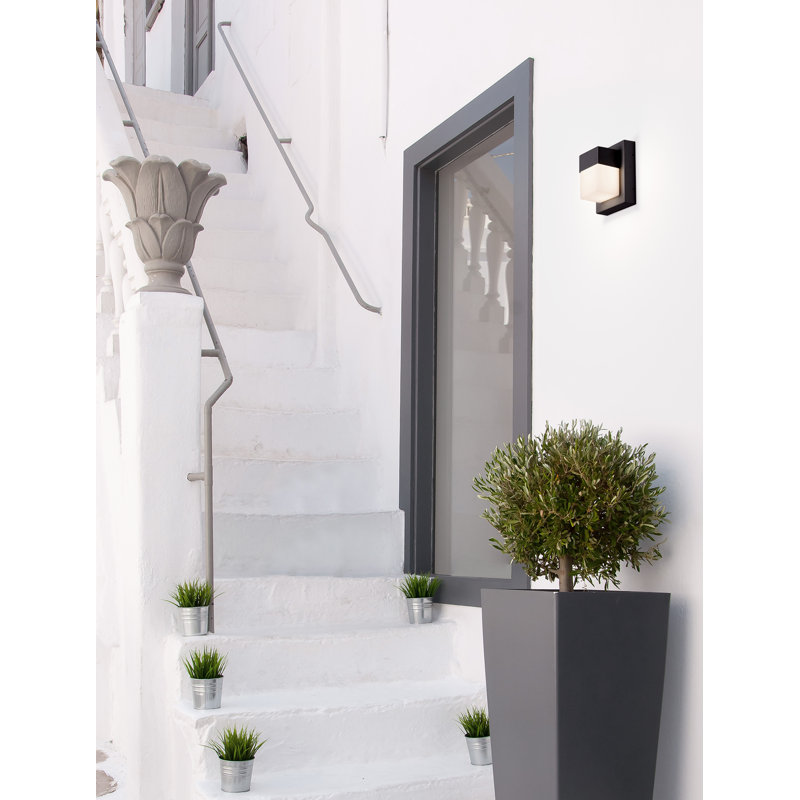 Black Integrated LED Outdoor Flush Mount