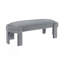 Élégant banc rembourré en velours avec structure en contreplaqué durable-1935326664