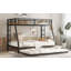 Lit superposé en métal robuste avec lit gigogne, durable et peu encombrant pour les chambres modernes-611671746