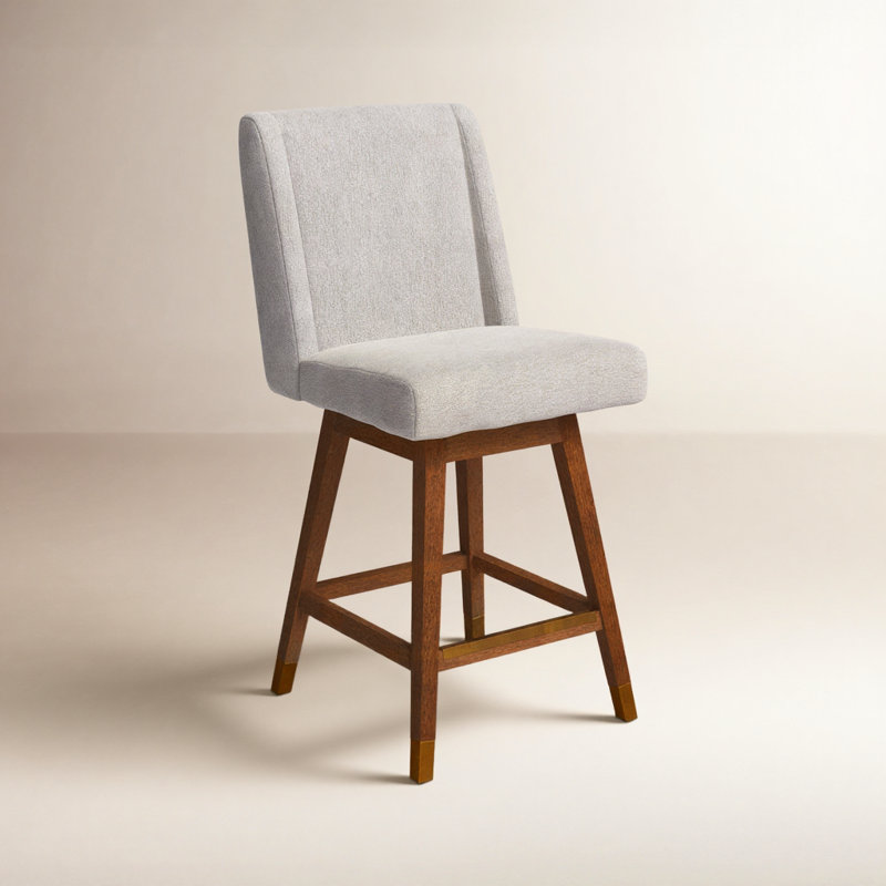 Tabouret pivotant Chenowith Albemarie, Tabouret de comptoir (siège d'une hauteur de 26 p, Brun, Taupe performance