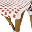 Sièges d'extérieur French Bistro, en aluminium et aluminium, rouge rouille et blanc, structure, 2 chaises, 2 chaises en aluminium