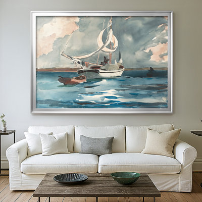 Sloop, Bermuda-Winslow Homer, toile tendue avec châssis de 1899