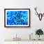 Blue Dahlia Flower Painting - Single Picture Frame Print on MDF-56633636-56633639