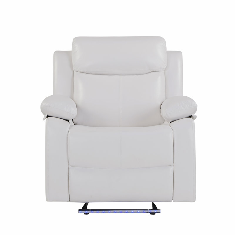 Fauteuil inclinable blanc oscillant 6026 avec DEL