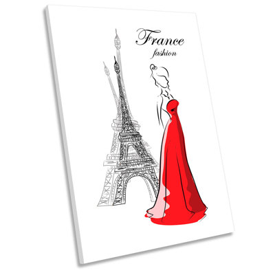 France Paris Fashion - Wrapped Canvas Print