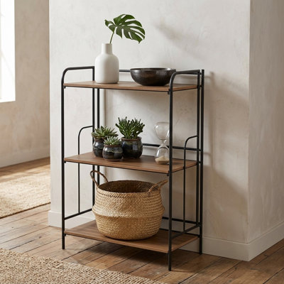 Faydel 3 Tier Brown & Black Storage Shelf