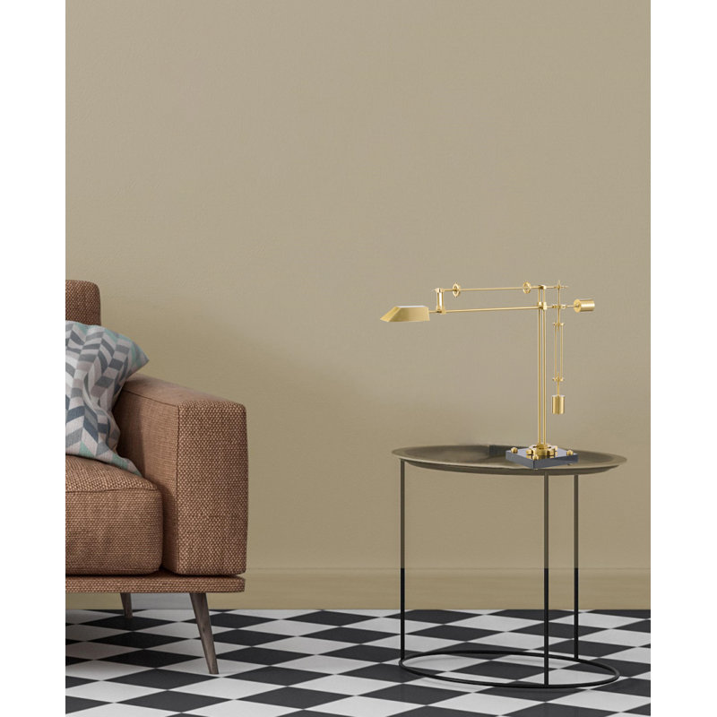 Lampe de table industrielle 1 lumière DEL en laiton