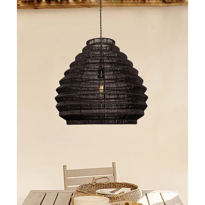 Luminaire suspendu tissé à la main 1 lumière Charie