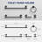 5 Piece Bathroom Hardware Set Wall Mounted Bathroom Towel Holder Set Stainless Steel Bathroom Accessories Kit-124952131