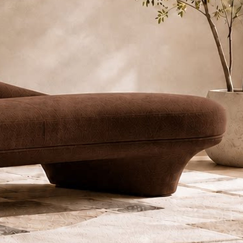 Chaise longue de loisir de style luxueux, Dark Brown
