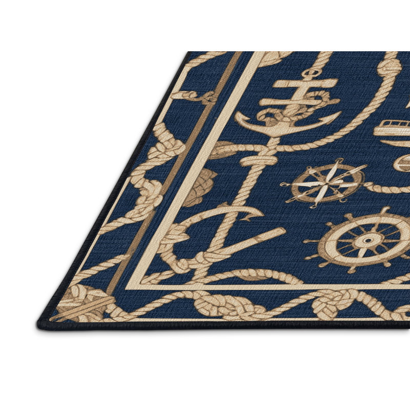  Tapis nautique traditionnel lavable, Rectangulaire 8 pi x 10 pi
