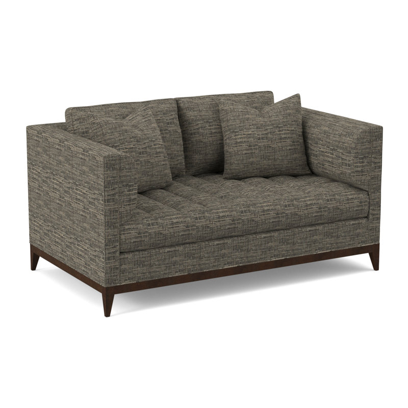 Paramount Loveseat, American Walnut, Stepping Stones Ivory Viscose