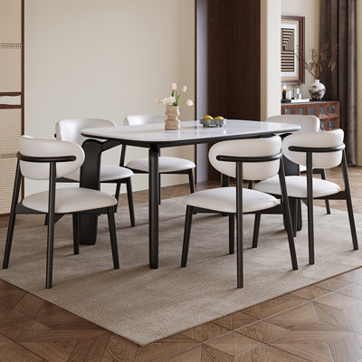 Ensemble de salle à manger de luxe en ardoise moderne et minimaliste