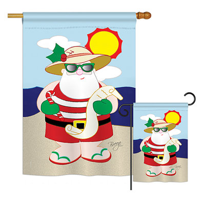 Double Sided 40 in. H x 28 in. W Polyester Christmas Flag set