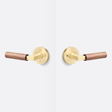 Levanto Round Privacy Rosette, Walnut Grip