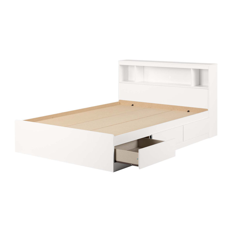 Reevo 3 Drawer Mate's & Captain's Bed with Bookcase by Southshore, Full