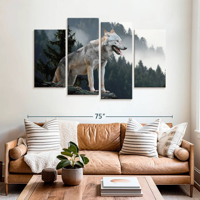 Brampt Timber Wolf, 42" H x 68" W