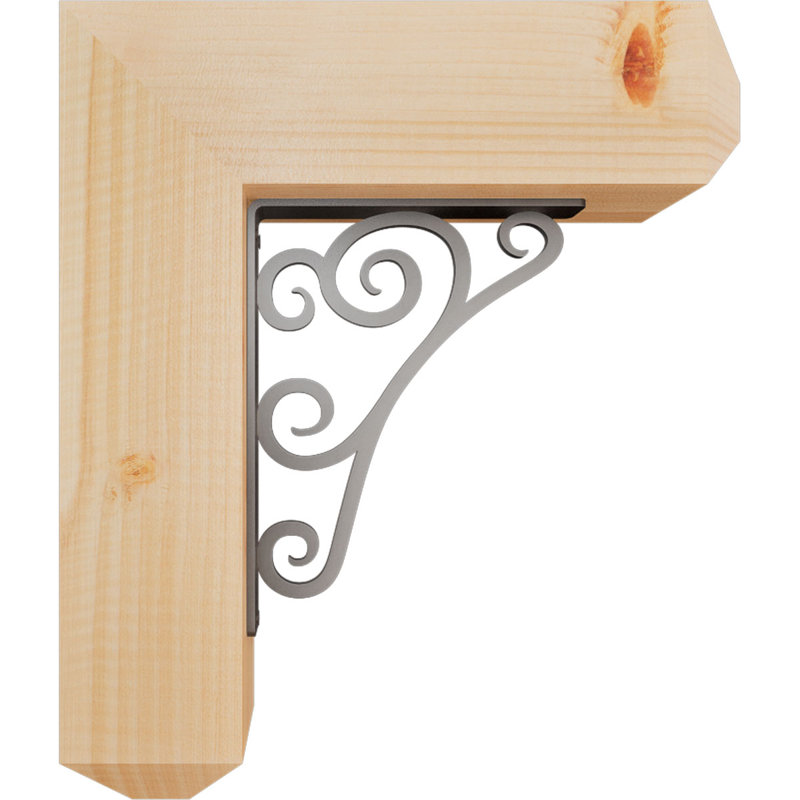 Support de fer simple de 2 po d'épaisseur Tristan, Sapin de Douglas l 3 1/2 po x T 4 po (lisse), 18"H x 15 1/2"D