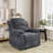 Roumena 34.75" Wide Microfiber Manual Lever Recliner, Pillow Arm