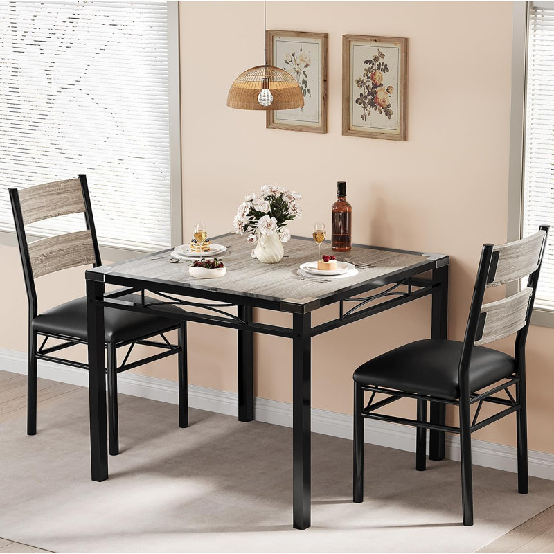 2 - Person Dining Set, Grey, Grey