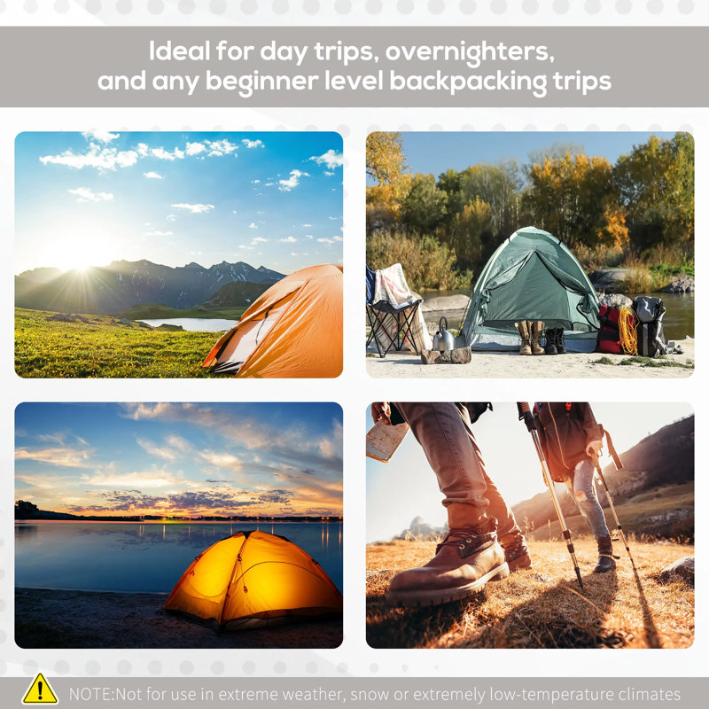 Camping Tent For 2-3 People With Easy Setup & Ventilation Windows - 3000mm Waterproof Instant Pop Up Tent, Includes Travel Bag For Backpacking & Hiking