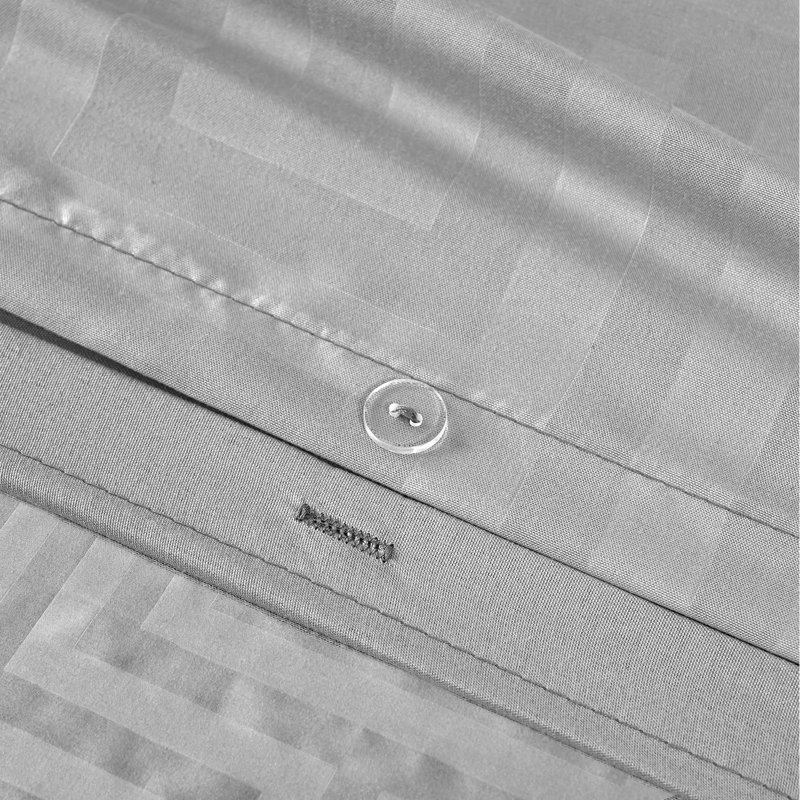 Polyester Solid Colour Duvet Cover Set with Pillowcases Included, Grey
