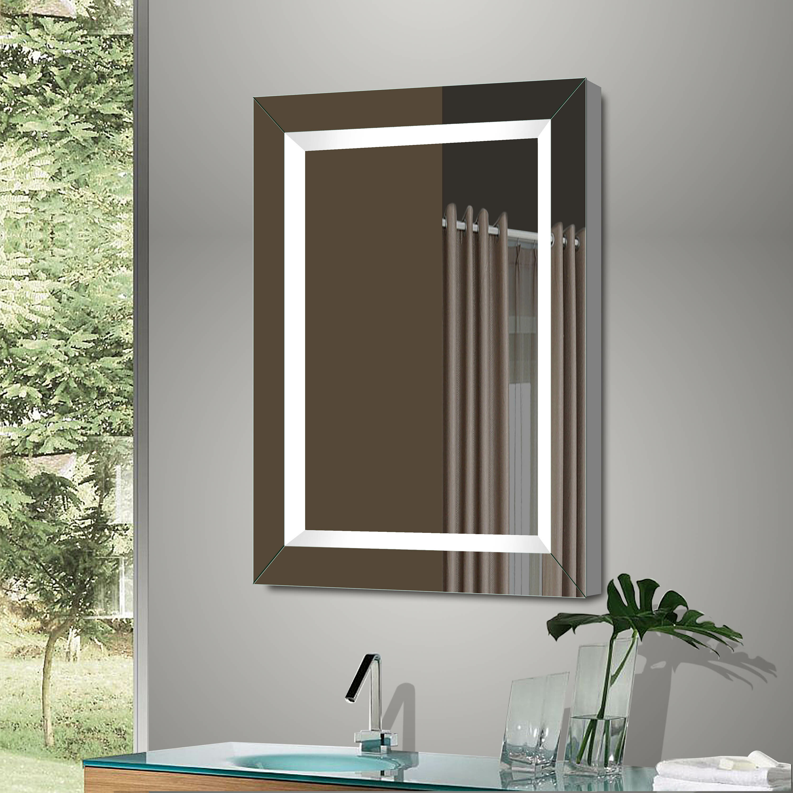 Orren Ellis Albion LED Wall Mirror | Wayfair