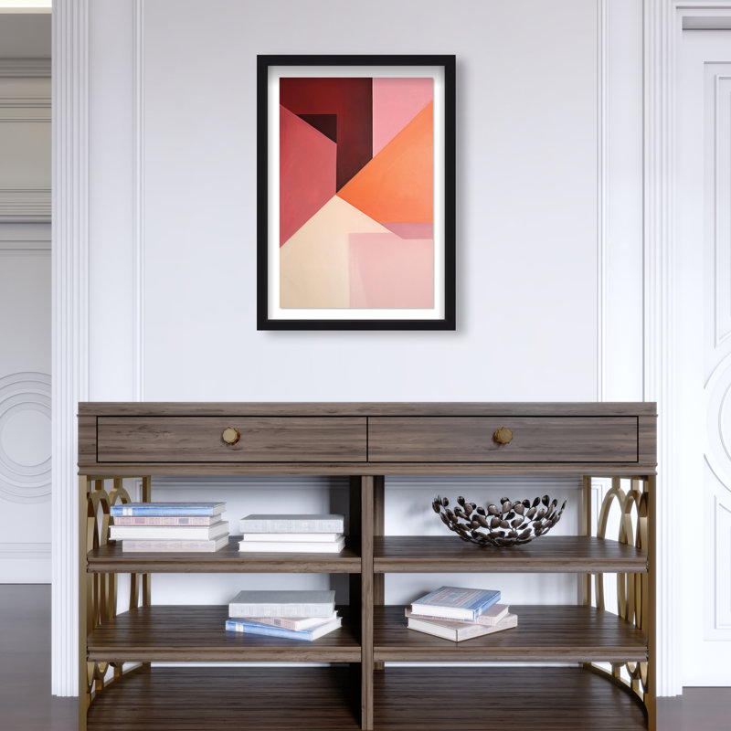 Berry Juice Shadowbox Abstract Print by Oliver Gal, Black Frame, 10 x 15, 25.5"H x 17.5"W, Black Frame