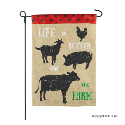 Double Sided 21'' H x 14'' W Animal Garden Flag