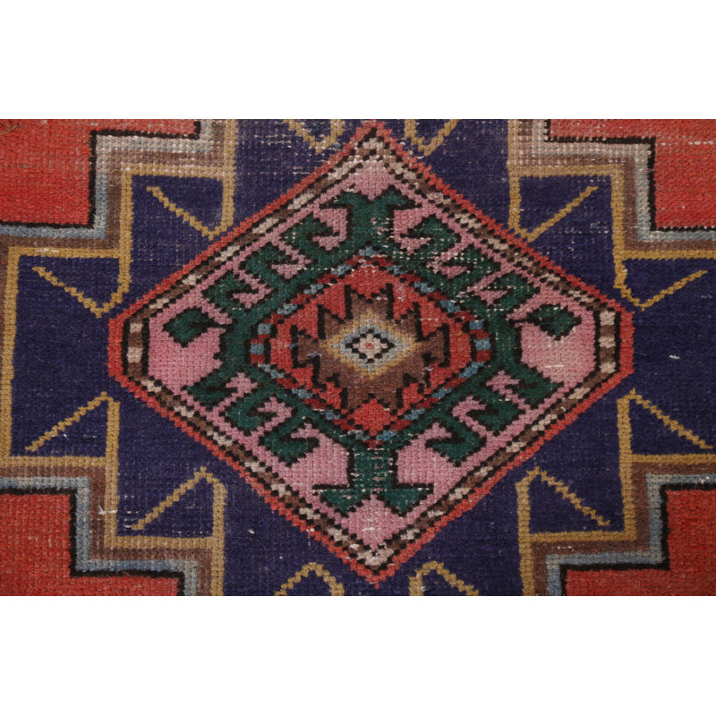 Good (usé) rouge Ardebil géométrique; oriental