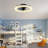 Modern 20-Inch Dimmable LED 6-Speed Reversible DC Flush Mount Ceiling Fan with Light,Style B