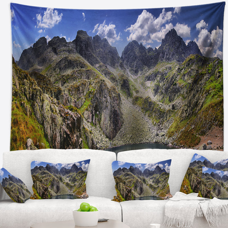 Tapisserie panoramique des montagnes Tatra de Schafer, H 50 po x l 60 po