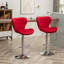 Upholstered Adjustable Swivel Barstools, Set Of 2-1029156992