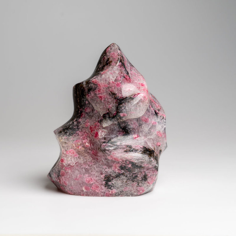 Polished Imperial Rhodonite Flame Freeform From Madagascar (1.4 Lbs)