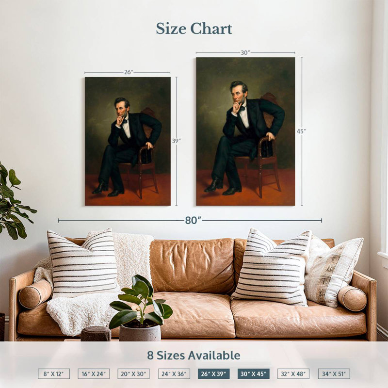 Keiri Abraham Lincoln Portrait, 39" H x 26" W