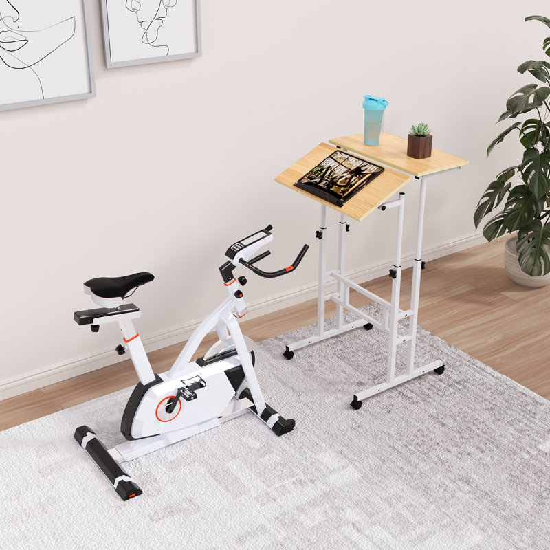 Bureau pour ordinateur portable Oziel, Naturel / Blanc