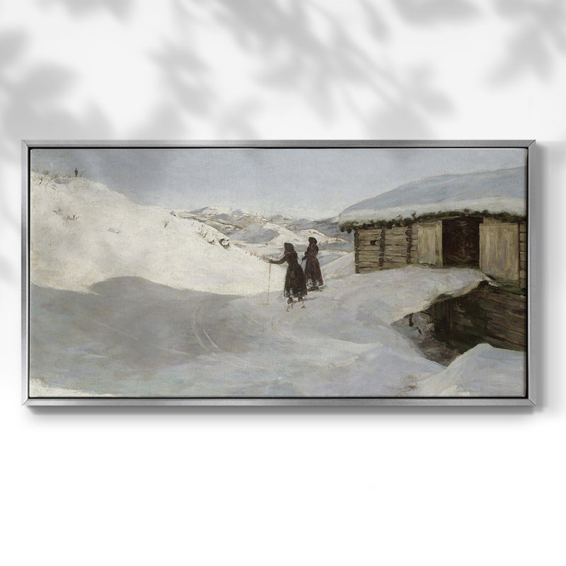 Série paysage - CDI - Toile tendue avec châssis encadré - Prêt à être accroché, H 21 po x l 41 po, Argent argent