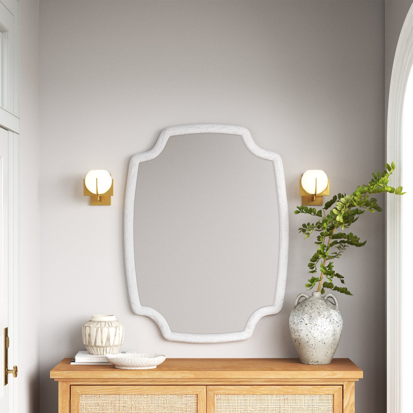 Gwenifer 36" Accent Mirror, White