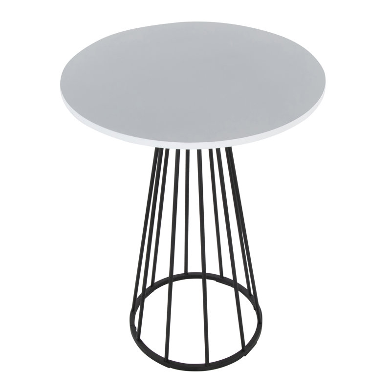 Table de comptoir Canary Cosmo, Blanc / Blanc, Silver, 36"