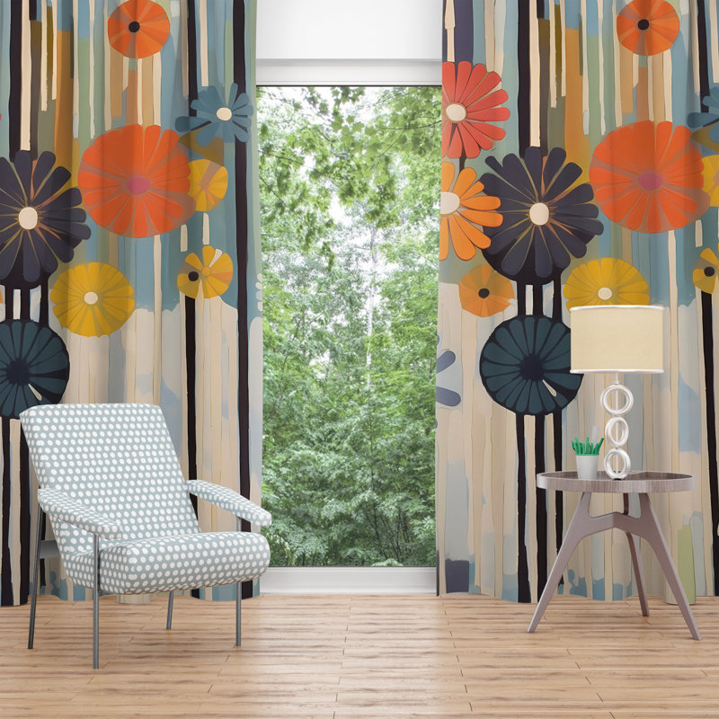 Room Darkening Curtain Pair, 40" W x 61" H