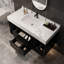 Meuble-lavabo mural 39,4 "avec lavabo en céramique, meuble-lavabo flottant, armoire de rangement murale à 2 tiroirs