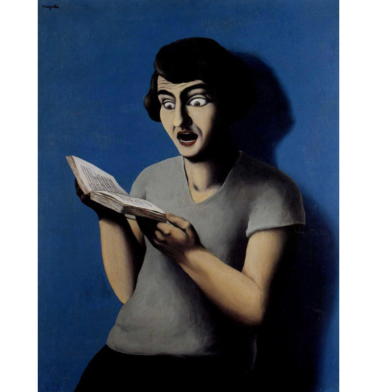 The submissive reader, 36" H x 28" W