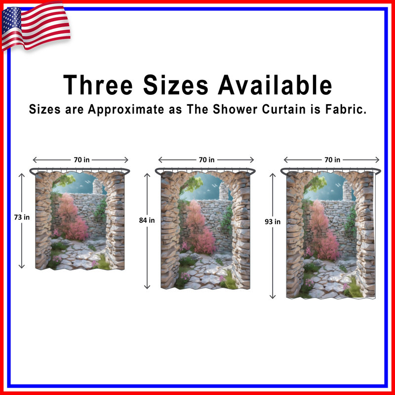 Rideaux de douche en pierre Stone Archway, L 70 po x H 84 po