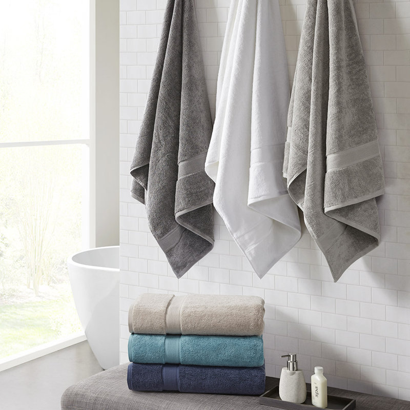 2-piece Antimicrobial Cotton Bath Sheet Set – Premium Long Staple, Low Lint, Durable, White