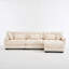 Canapé modulaire modulaire, canapé Cloud, canapé en L avec repose-pieds mobile, sièges profonds modernes pour le salon, canapé 3 places surdimensionné, canapés confortables en flanelle pour chambre à coucher, 5 coussins-1037213347